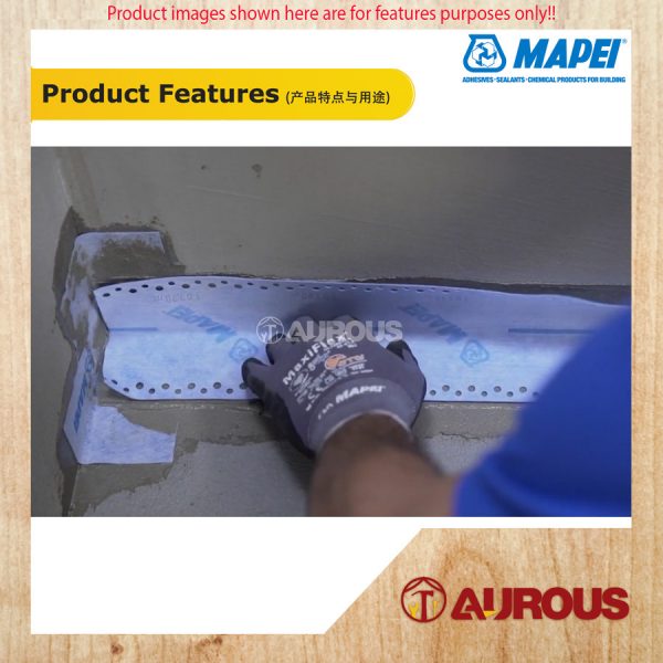 MAPEI MAPEBAND EASY RUBBER TAPE NON WOVEN FABRIC JOINT EDGE 130MM (10M/20M/30M) - Image 4