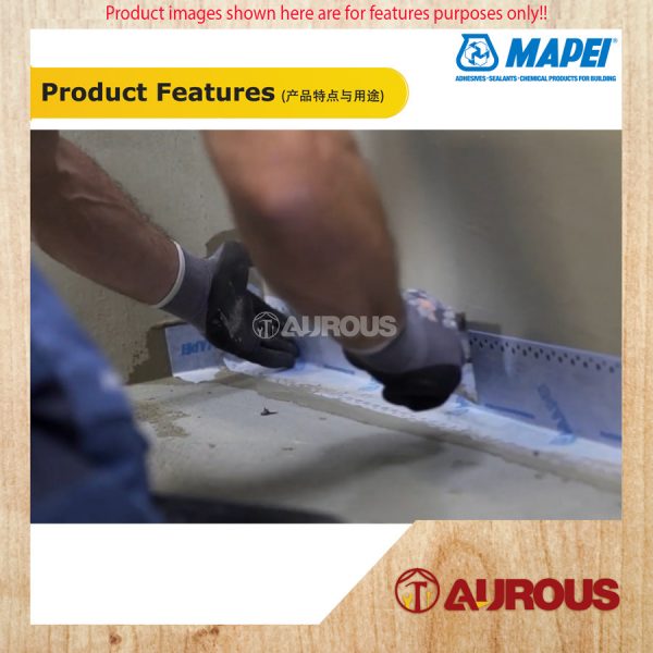 MAPEI MAPEBAND EASY RUBBER TAPE NON WOVEN FABRIC JOINT EDGE 130MM (10M/20M/30M) - Image 5