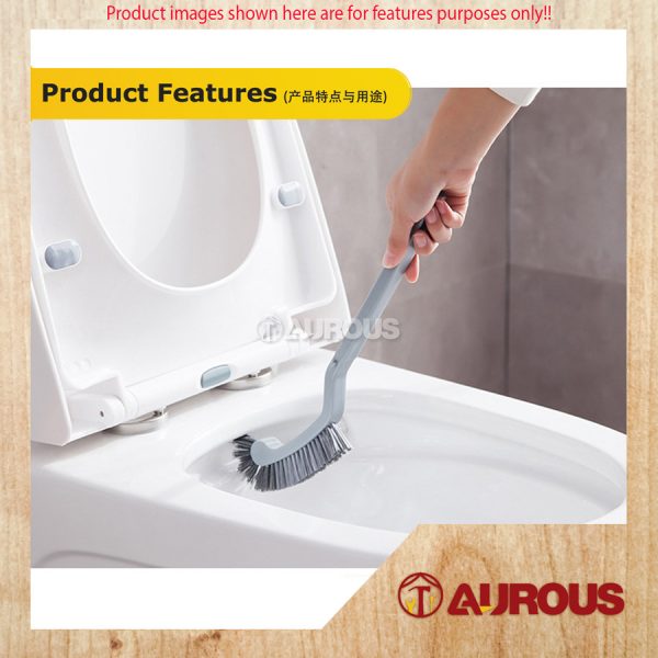 TOILET BOWL DEAD CORNER CLEANER BRUSH WITH HANDLE (H676-2) - Image 4
