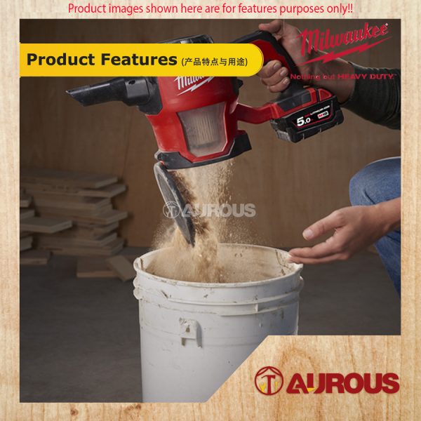 MILWAUKEE M18 HEPA TEAPOT COMPACT HAND VACUUM M18 CV-0 [BARE TOOL] - Image 9