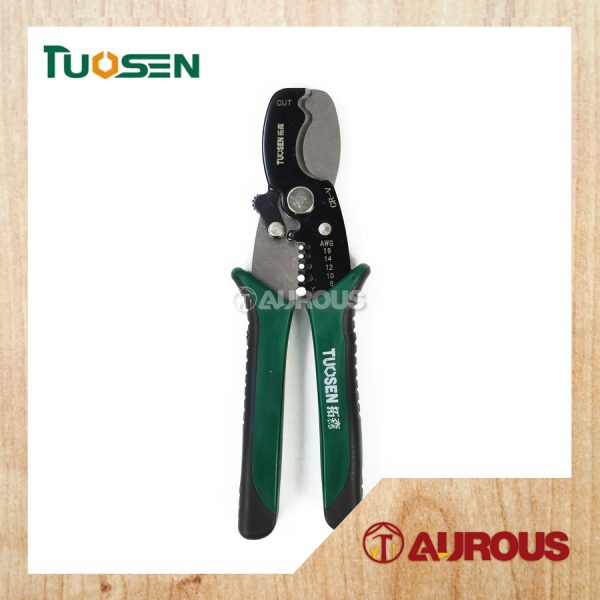 TUOSEN MULTIFUNCTIONAL WIRE STRIPPER PLIER CABLE CUTTER 8''/180MM (11444)