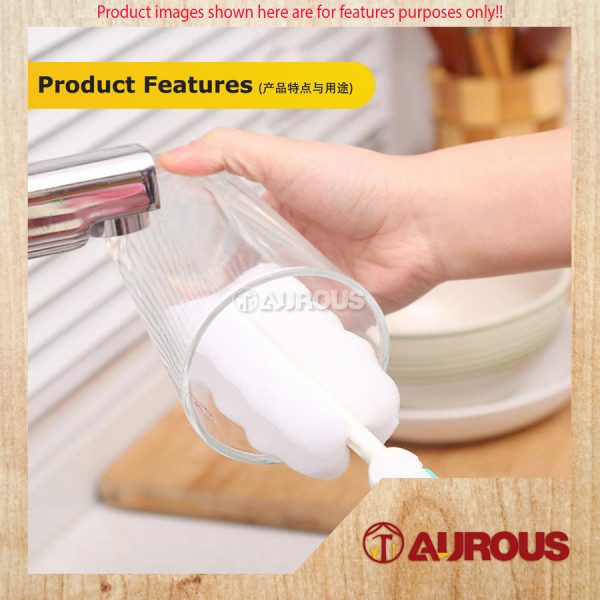 PVC HANDLE SOFT SPONGE BOTTLE BRUSH CLEAINING TOOLS (COLOUR RANDOM) - Image 7