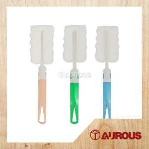 PVC HANDLE SOFT SPONGE BOTTLE BRUSH CLEAINING TOOLS (COLOUR RANDOM)