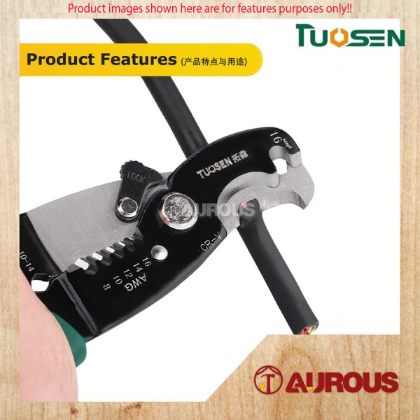 TUOSEN MULTIFUNCTIONAL 4 IN 1 WIRE STRIPPER PLIER 8''/205MM (11468) - Image 7