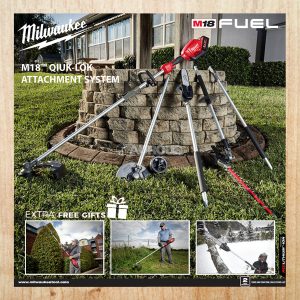 MILWAUKEE M18 FUEL OUTDOOR QUIK-LOK MULTIPLE ATTACHMENTS SYSTEM POWERED BY SINGLE POWER HEAD ( M18 FOPH-0 )