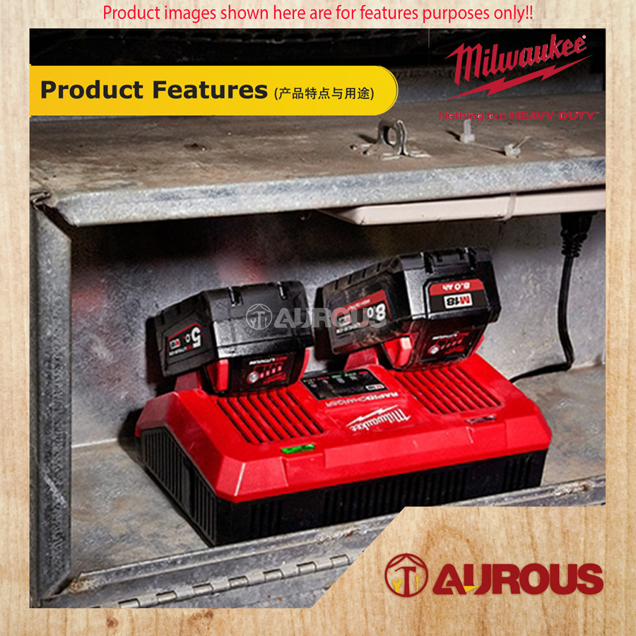 MILWAUKEE M18 DUAL BAY FAST CHARGER M18 DFC-SA - Image 7