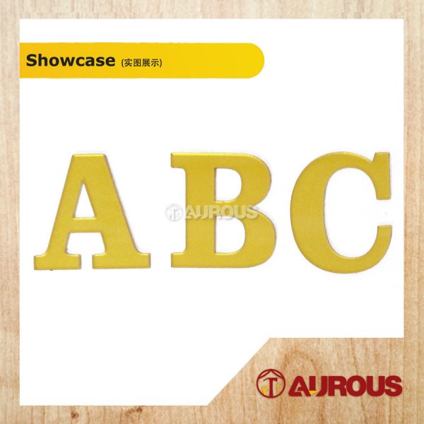 80MM METALLIC GOLD ACRYLIC NUMBER & ALPHABET HOUSE NUMBER PLATE (ABC / 0-9) - Image 2
