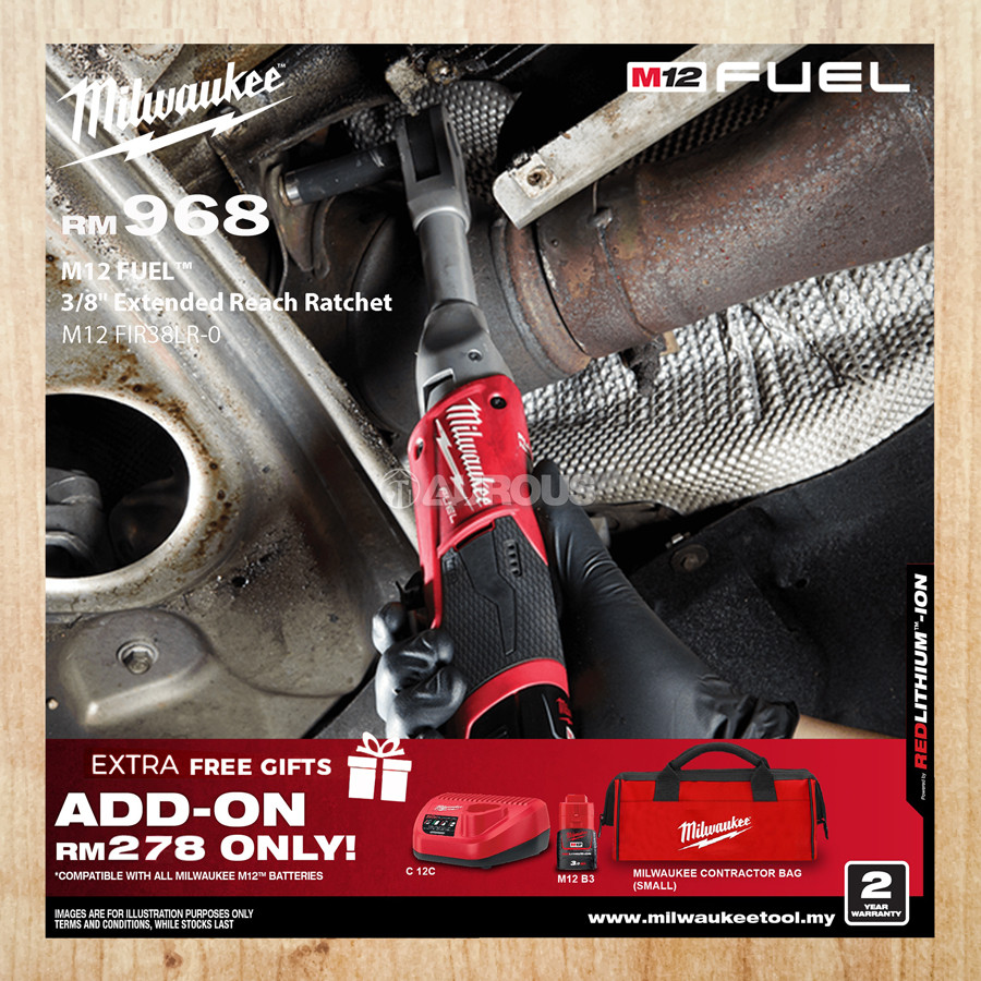 MILWAUKEE M12 FUEL 3/8'' EXTENDED REACH 