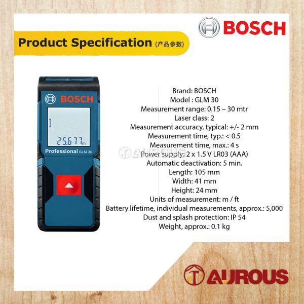 BOSCH LASER MEASURE RANGEFINDER (GLM 30) - Image 5