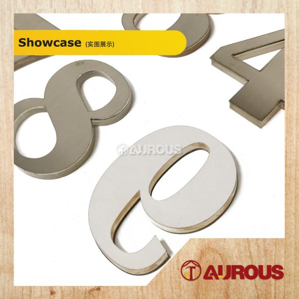 60MM 80MM STAINLESS STEEL SILVER NUMBER & ALPHABET HOUSE NUMBER PLATE (ABC / 0-9) - Image 3