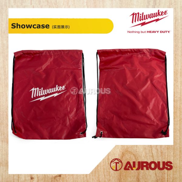 [STOCK LIMITED] MILWAUKEE PREMIUM RED NYLON DRAWSTRING BAG - Image 4