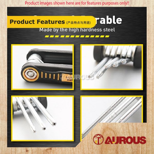 BESTIR 8PCS FOLDABLE HEXAGONAL EDGE TORX STAR WRENCH ALLEN KEY SET / KUNCI ALLEN HEX YANG BOLEH LIPAT (94412) - Image 6