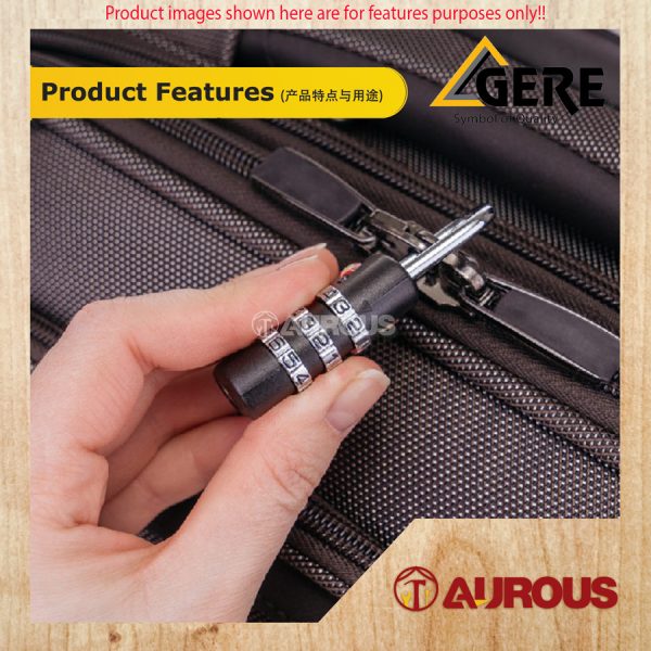 GERE 3 DIGIT TSA TRAVEL LUGGAGE LOCK CL32 (359-YELLOW / 335-BLACK) - Image 6