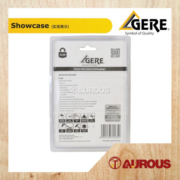 GERE GRANIT ANTI CUT PADLOCK CL99 (50MM/1 PC) - Image 3