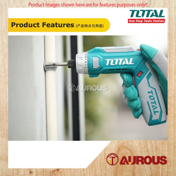 TOTAL LI-ION CORDLESS SCREWDRIVER 8V (TSDLI0801) - Image 6