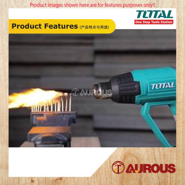 TOTAL HEAT GUN / HOT AIR GUN 2000W WITH 1 NOZZLE (TB200365) - Image 8