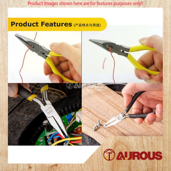 MYTEC MINI DIAGONAL YELLOW HANDLE SIDE CUTTER/FLAT NOSE/NIPPLE PLIER THOOTHED/NEEDED NEEDLE NOSE CUTTING PLIER - Image 8