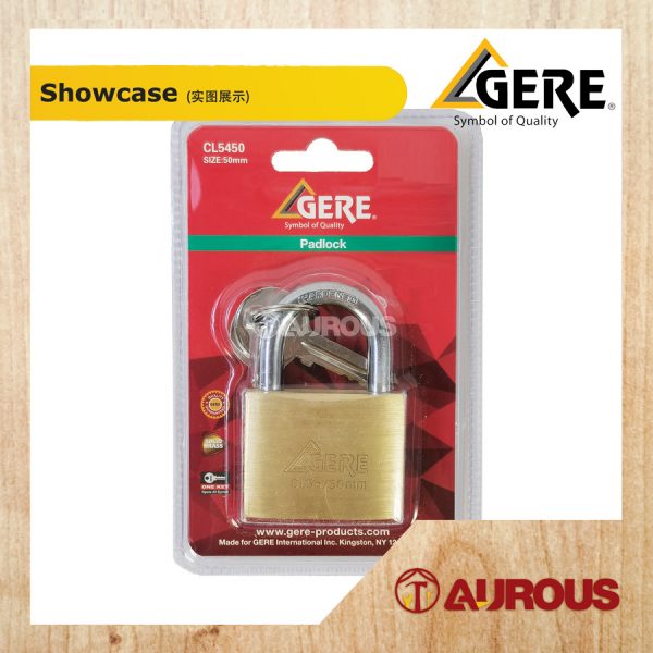 GERE SUS304 SOLID BRASS PADLOCK CL54 (40MM/50MM) - 1 PIECE - Image 3