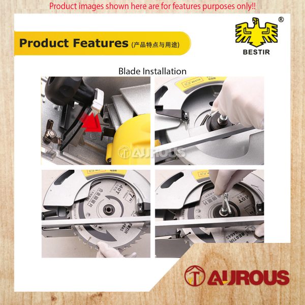 BESTIR 7'' HAND-HELD CIRCULAR SAW WOOD CUTTER 1050W/MESIN GERGAJI PEMOTONG KAYU (P0502) - Image 3