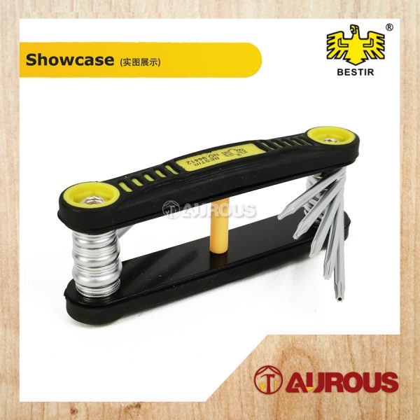 BESTIR 8PCS FOLDABLE HEXAGONAL EDGE TORX STAR WRENCH ALLEN KEY SET / KUNCI ALLEN HEX YANG BOLEH LIPAT (94412) - Image 3