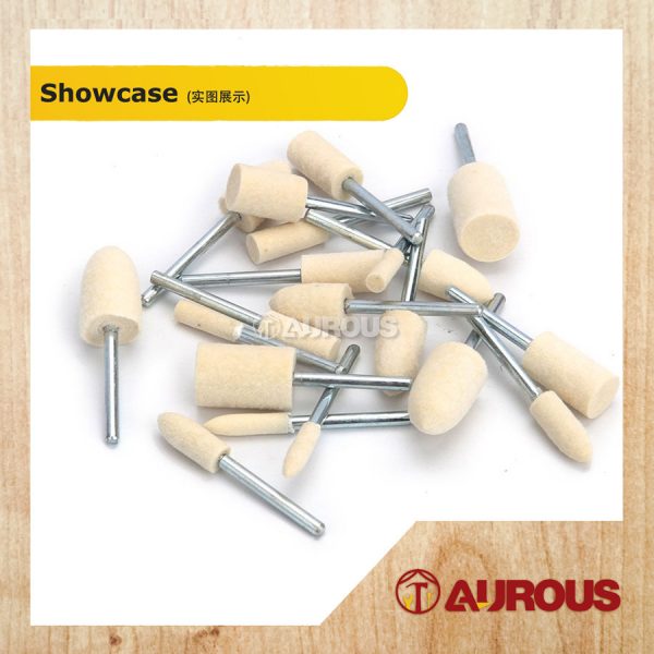 3MM SHANK MINI POLISHING WOOL FELT POLISHING BIT (CYLINDER/CONE) (4-12MM) -1 PIECE - Image 3