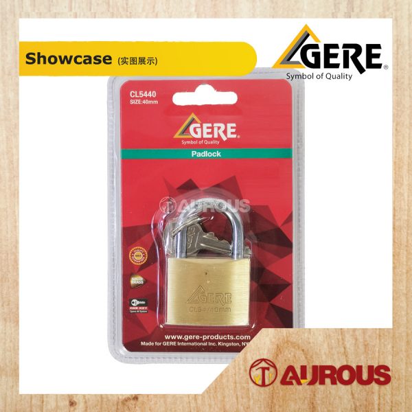 GERE SUS304 SOLID BRASS PADLOCK CL54 (40MM/50MM) - 1 PIECE - Image 2