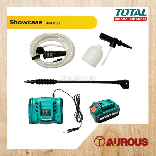 TOTAL CORDLESS PRESSURE WASHER 20V TPWLI20084 C/W BATTERY 4.0AH AND CHARGER - Image 5