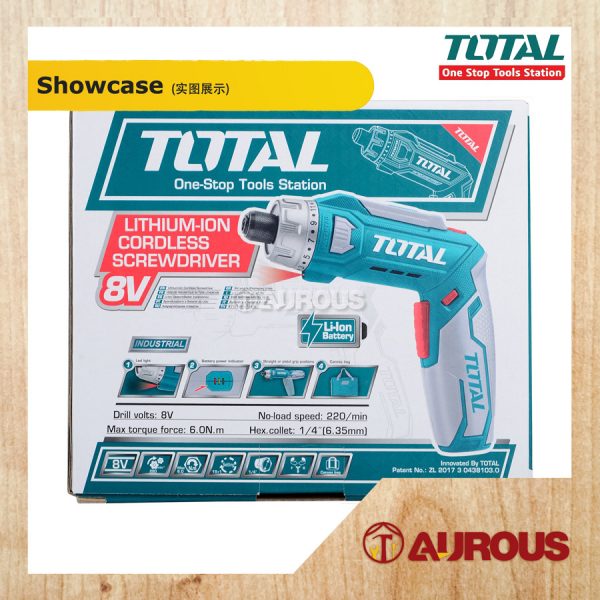 TOTAL LI-ION CORDLESS SCREWDRIVER 8V (TSDLI0801) - Image 3