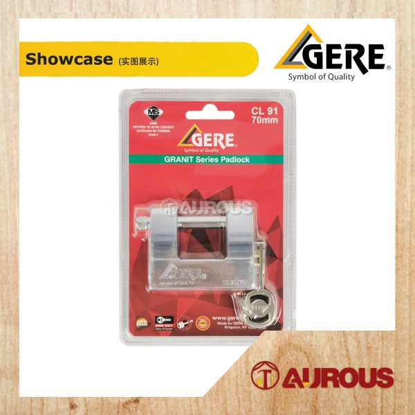 GERE GRANIT HEAVY DUTY AMOURED BRASS PADLOCK CL91 (60MM/70MM) - Image 3