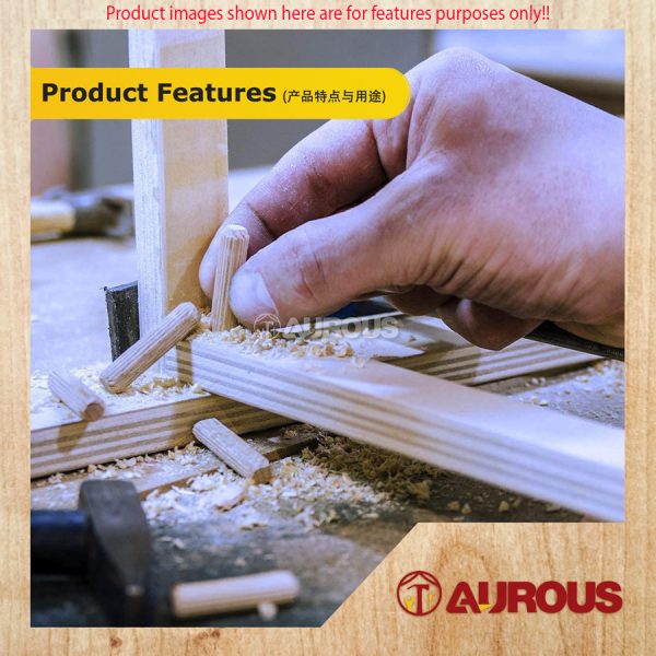 WOODEN DOWEL WOOD GROOVED PLUG WOOD PINS FOR FURNITURE JOINT WOODWORK (100PCS/BOX) - Image 5
