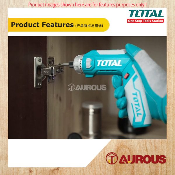 TOTAL LI-ION CORDLESS SCREWDRIVER 8V (TSDLI0801) - Image 8