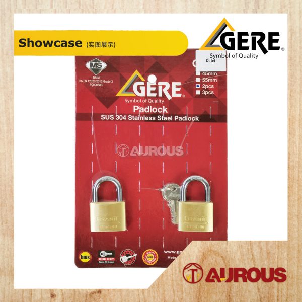 GERE SUS304 SOLID BRASS PADLOCK KEY ALIKE CL54 (40MM/50MM) (2PCS/3PCS/4PCS/5PCS) - Image 5