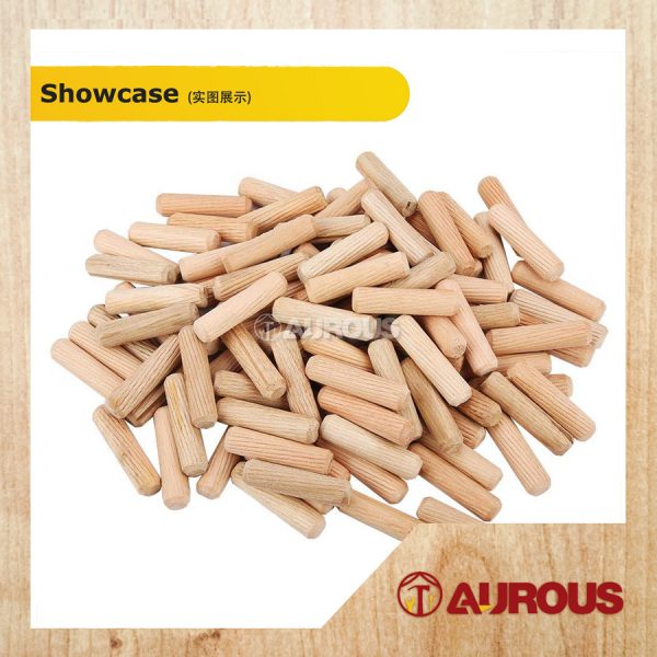 WOODEN DOWEL WOOD GROOVED PLUG WOOD PINS FOR FURNITURE JOINT WOODWORK (100PCS/BOX) - Image 3