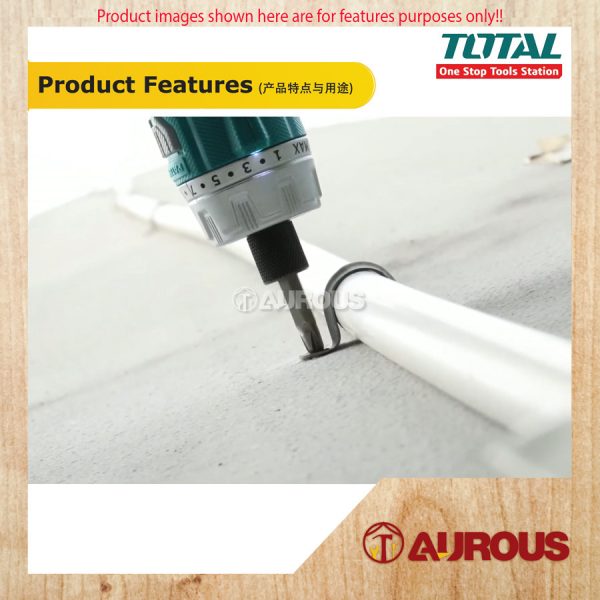 TOTAL LI-ION CORDLESS SCREWDRIVER 8V (TSDLI0801) - Image 7