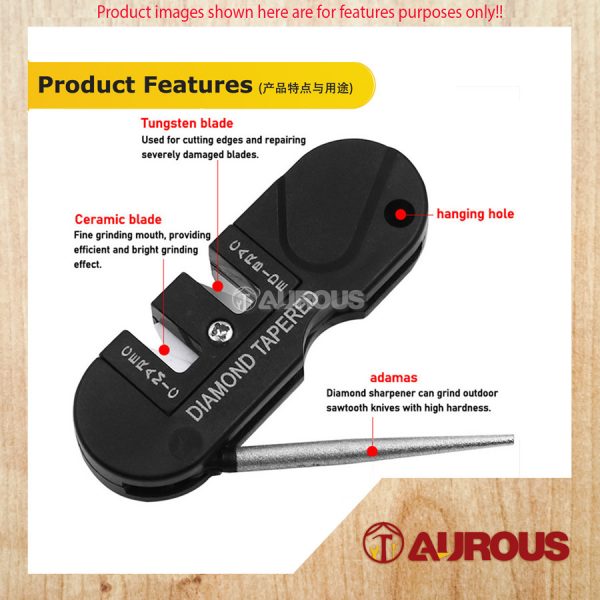 PORTABLE 3 IN 1 MULTIFUNCTION MINI POCKET KEYCHAIN SHARPENER FOLDABLE KNIFE SHARPENING TOOL - Image 7