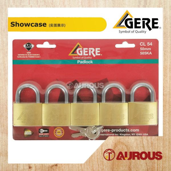 GERE SUS304 SOLID BRASS PADLOCK KEY ALIKE CL54 (40MM/50MM) (2PCS/3PCS/4PCS/5PCS) - Image 10