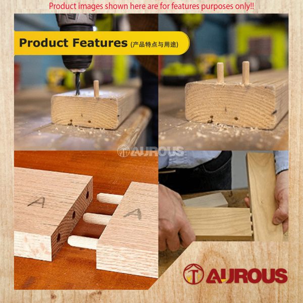 WOODEN DOWEL WOOD GROOVED PLUG WOOD PINS FOR FURNITURE JOINT WOODWORK (100PCS/BOX) - Image 6