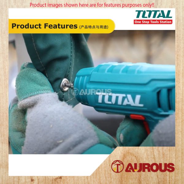 TOTAL LI-ION CORDLESS SCREWDRIVER 1/4'' 4V (TSDLI0402) - Image 7