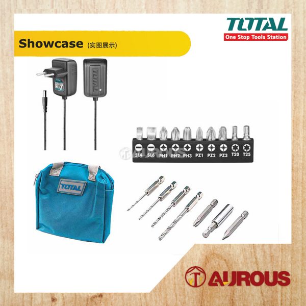 TOTAL LI-ION CORDLESS SCREWDRIVER 8V (TSDLI0801) - Image 2
