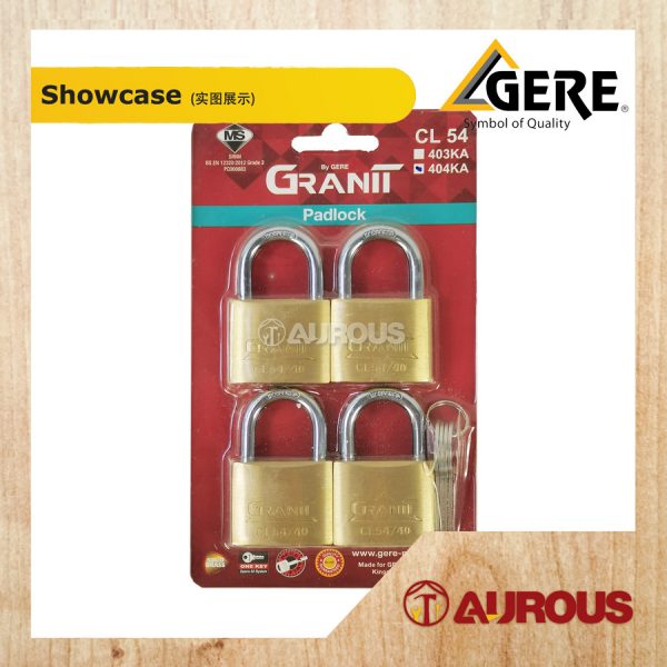 GERE SUS304 SOLID BRASS PADLOCK KEY ALIKE CL54 (40MM/50MM) (2PCS/3PCS/4PCS/5PCS) - Image 7