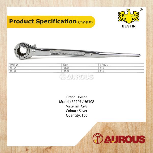 BESTIR DOUBLE SIDE SOCKET CONSTRUCTION RATCHET WRENCH (56107 / 56108) - Image 7