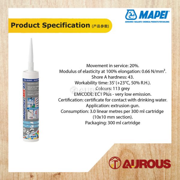 MAPEI MAPEFLEX MS 45 300ML [GREY] - Image 4