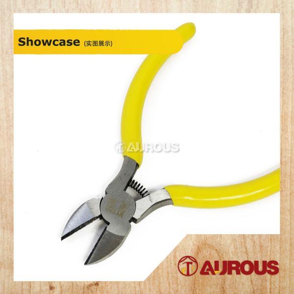 MYTEC MINI DIAGONAL YELLOW HANDLE SIDE CUTTER/FLAT NOSE/NIPPLE PLIER THOOTHED/NEEDED NEEDLE NOSE CUTTING PLIER - Image 4