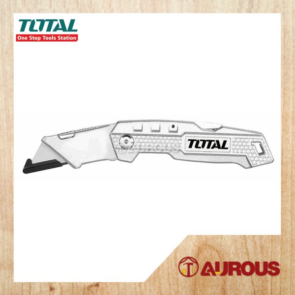 TOTAL FOLDING KNIFE CUTTER WITH 6 PCS SK5 UTILITY KNIFE BLADES (THT5136138)