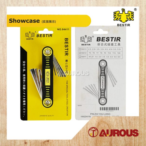BESTIR 8PCS FOLDABLE HEXAGON ALLEN KEY SET / KUNCI ALLEN HEXAGONAL BOLEH LIPAT (94411) - Image 4