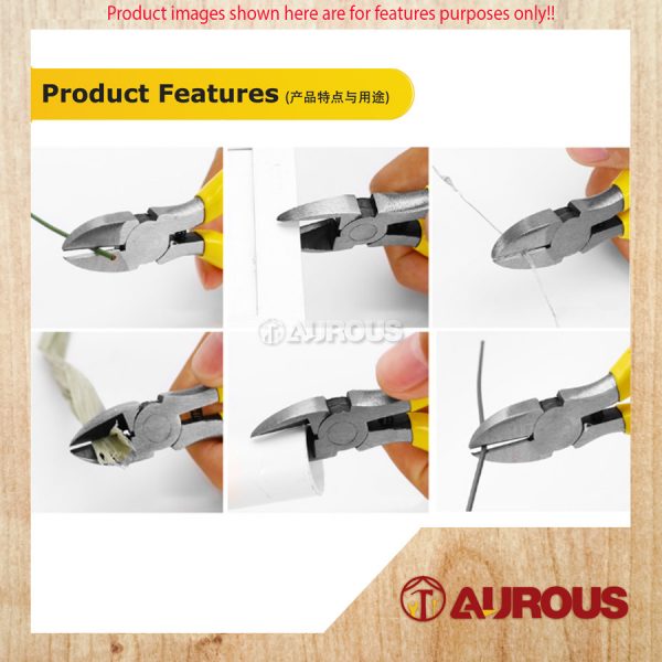 MYTEC MINI DIAGONAL YELLOW HANDLE SIDE CUTTER/FLAT NOSE/NIPPLE PLIER THOOTHED/NEEDED NEEDLE NOSE CUTTING PLIER - Image 7