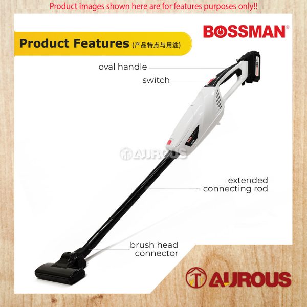 BOSSMAN BVC-20M 20V CORDLESS VACUUM CLEANER 15W 350ML WITH 1 BATTERY AND 1 CHARGER - Image 6