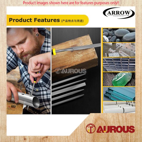ARROW EXTRA-HARDENED STEEL FILE ROUND FILE WITH HANDLE (ARF6 6'' / ARF8 8'' / ARF10 10'') - Image 9