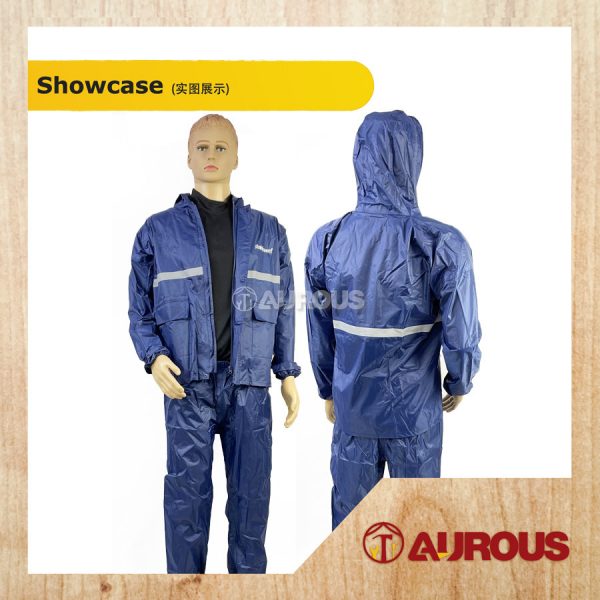 WATERPROOF RAINFREEM SINGLE LAYER HOODIE WITH TROUSER RAINCOAT SET (SIZE : M,L,XL,XXL,XXXL) - Image 8
