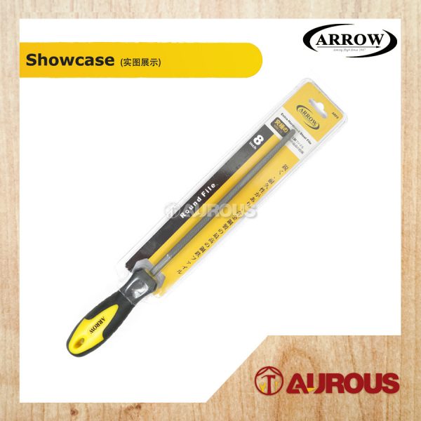 ARROW EXTRA-HARDENED STEEL FILE ROUND FILE WITH HANDLE (ARF6 6'' / ARF8 8'' / ARF10 10'') - Image 5